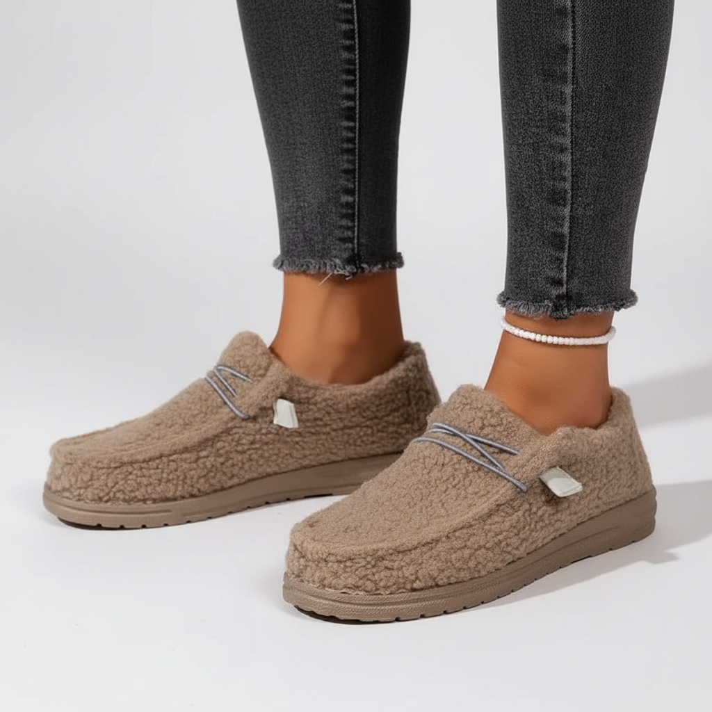 Teddy Fleece Pantoffels voor Dames – Zachte Warme Huisslippers in Cozy Stijl
