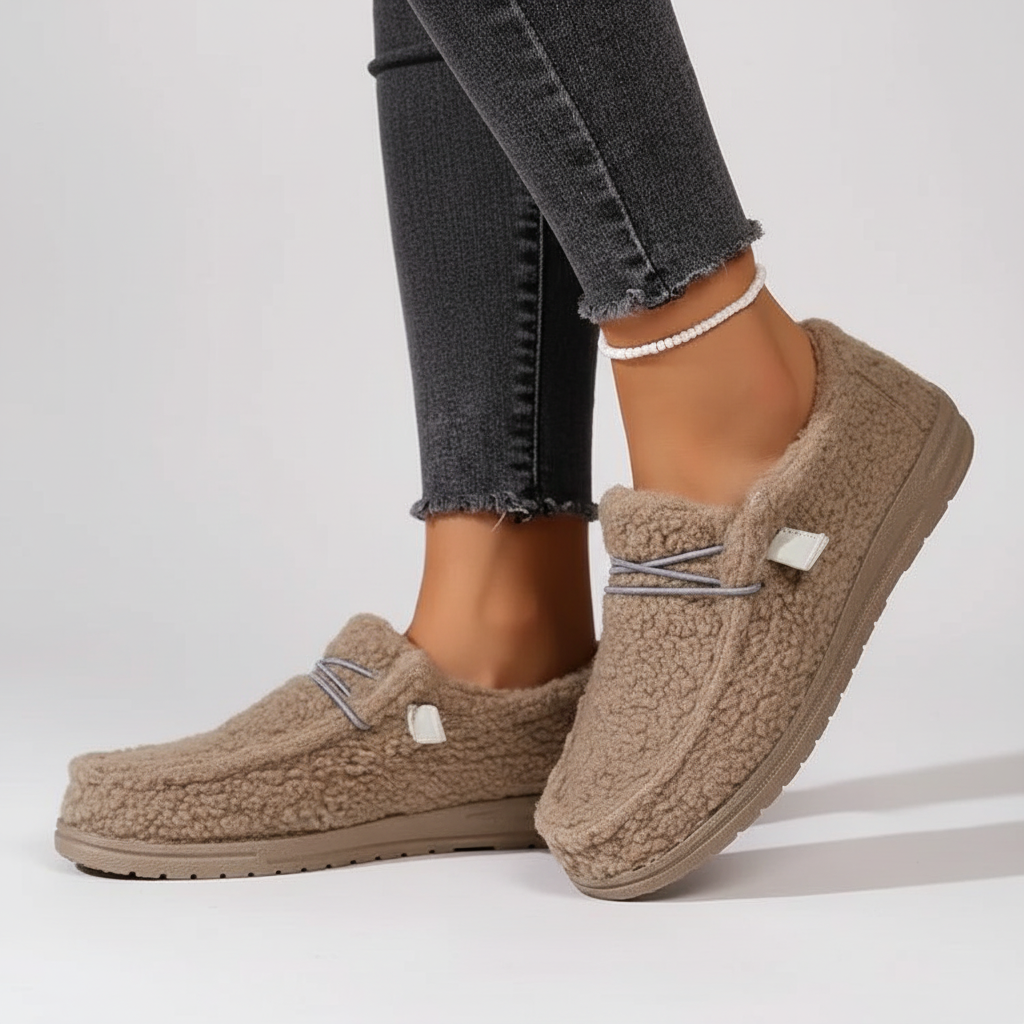 Teddy Fleece Pantoffels voor Dames – Zachte Warme Huisslippers in Cozy Stijl