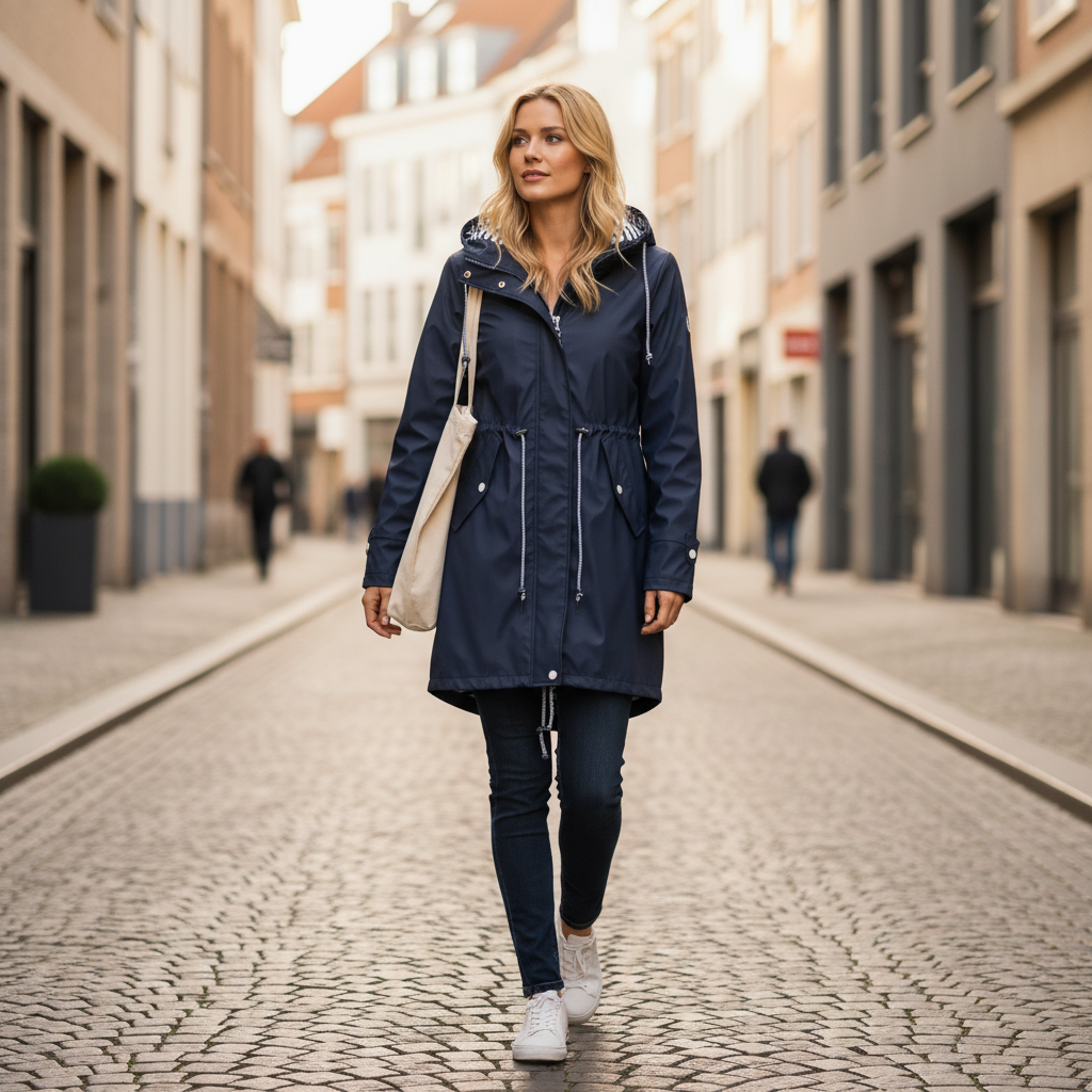 Waterdichte Dames Regenjas – Lichtgewicht Jas met Capuchon