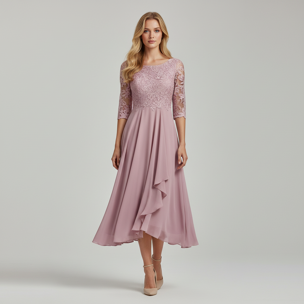 Elegante Midi Jurk voor Dames – Tijdloze Jurk met Flatterende Pasvorm