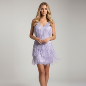 Falynn | Feestjurk met Glitter | Glamoureuze Jurk voor Speciale Gelegenheden