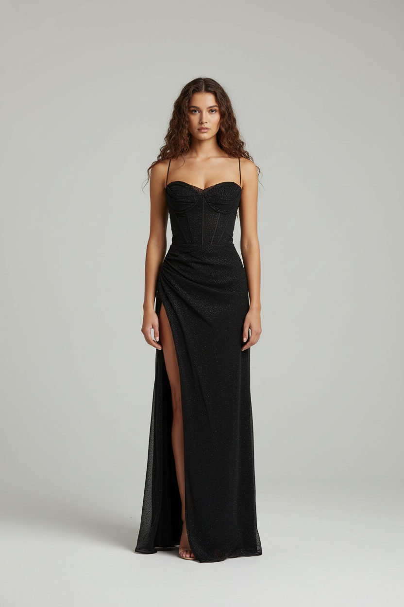 Avondjurk met Split voor Dames – Elegante Lange Jurk voor Gala en Feest