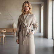 Klassieke Woljas voor Dames – Elegante Warme Winterjas van Hoogwaardige Wolmix