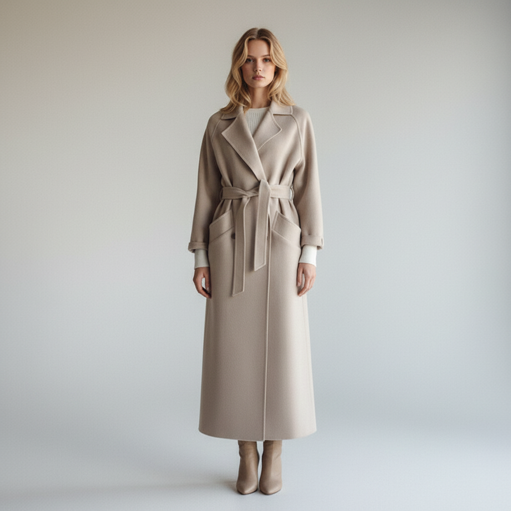 Klassieke Woljas voor Dames – Elegante Warme Winterjas van Hoogwaardige Wolmix