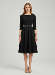 Midi Jurk met Kant voor Dames – Elegante Kantjurk voor Feest, Avond