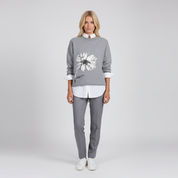 Dames Trui met Patroon – Warme Gebreide Sweater met Stijlvolle Print voor Comfort & Elegantie