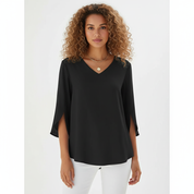 Split Bell Sleeve Top voor Dames – Elegante Top voor Een Stijlvolle Look