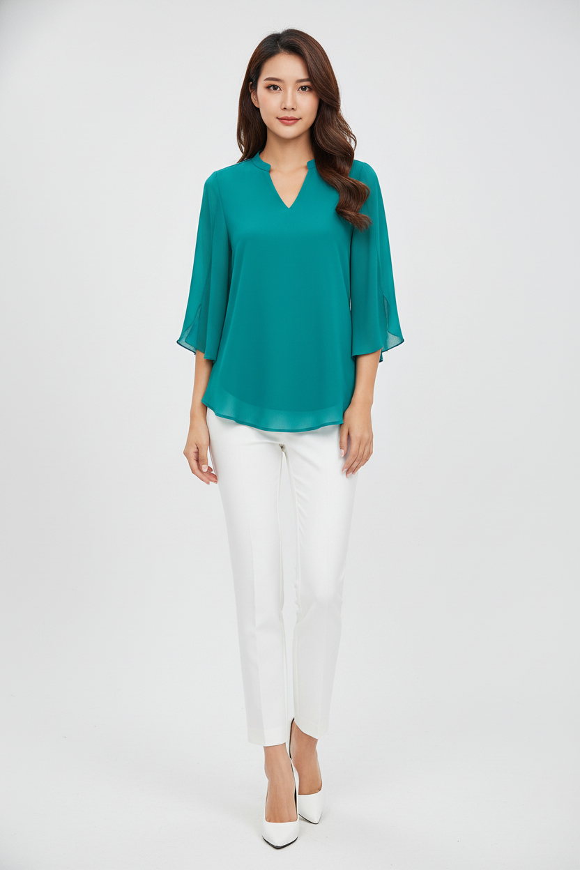 Elegante Blouse voor Dames – Stijlvolle Chic Top voor Zakelijke en Feestelijke Outfits