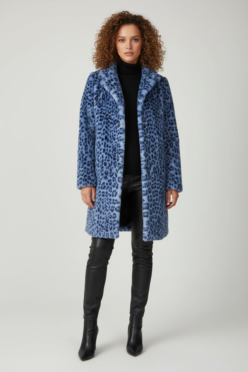 Luipaard Jas voor Dames – Trendy Warme Animal-Print Winterjas voor Stijlvolle Outfits