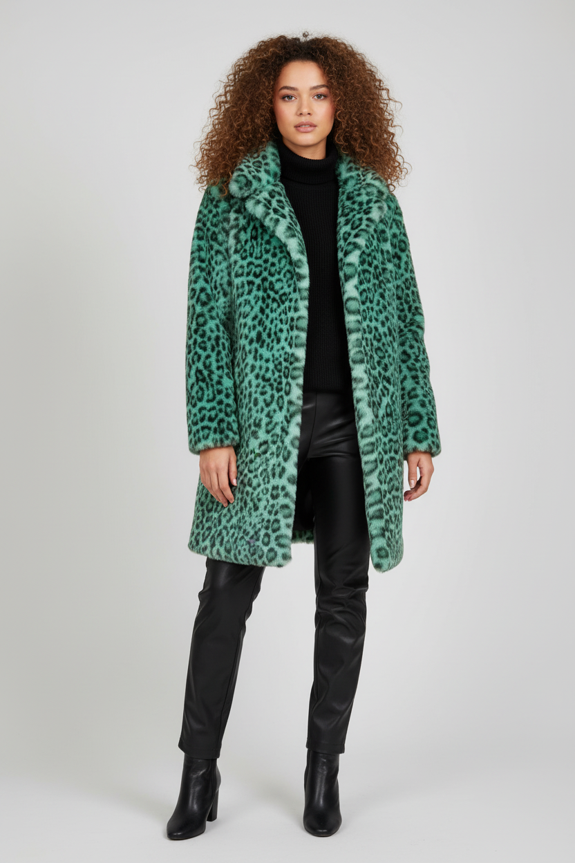 Luipaard Jas voor Dames – Trendy Warme Animal-Print Winterjas voor Stijlvolle Outfits