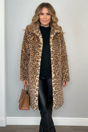 Luipaard Jas voor Dames – Trendy Warme Animal-Print Winterjas voor Stijlvolle Outfits