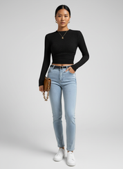 Wafel Gebreide Top voor Dames – Comfortabele Zachte Knit Top met Stijlvolle Textuur