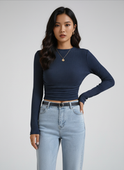 Wafel Gebreide Top voor Dames – Comfortabele Zachte Knit Top met Stijlvolle Textuur