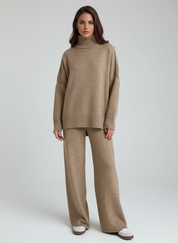 Gebreide Set voor Dames – Comfortabele Twee-delige Knit Outfit met Relaxte Pasvorm