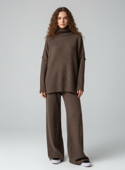 Gebreide Set voor Dames – Comfortabele Twee-delige Knit Outfit met Relaxte Pasvorm