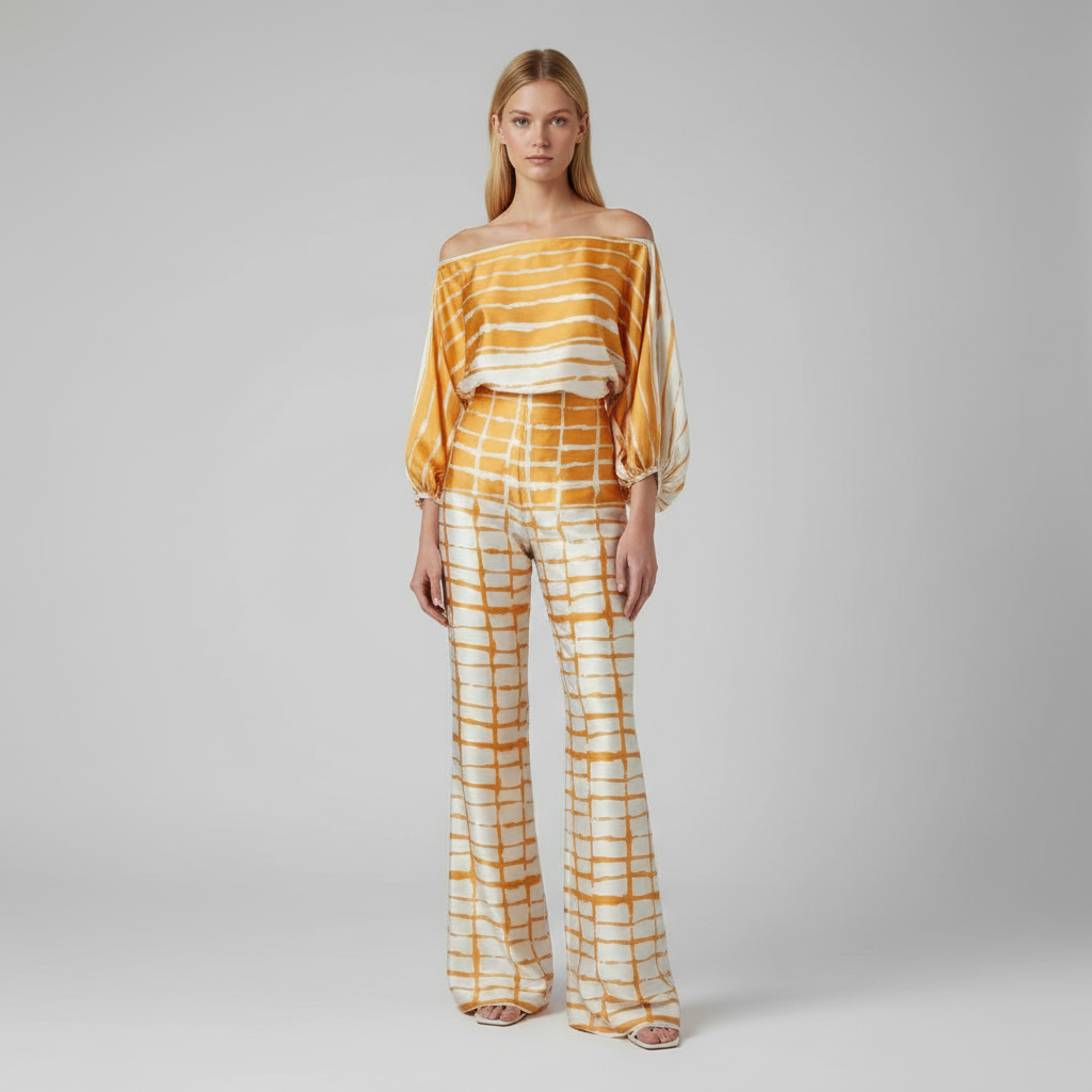 Two-Piece Set voor Dames – Elegante Tweedelige Outfit met Vloeiende Pasvorm