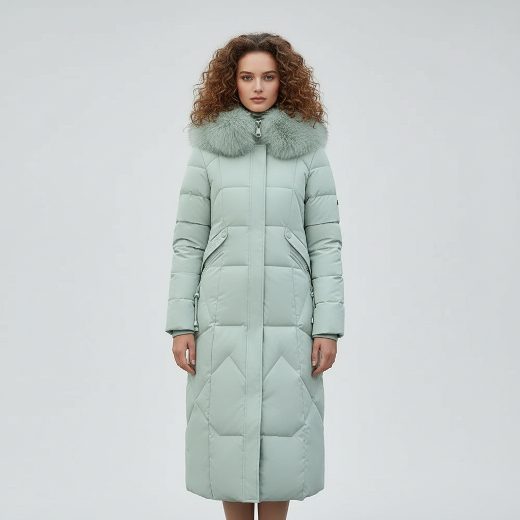 Lange Dames Winterjas – Warme Gewatteerde Jas met Luxe Afwerking voor Koude Dagen