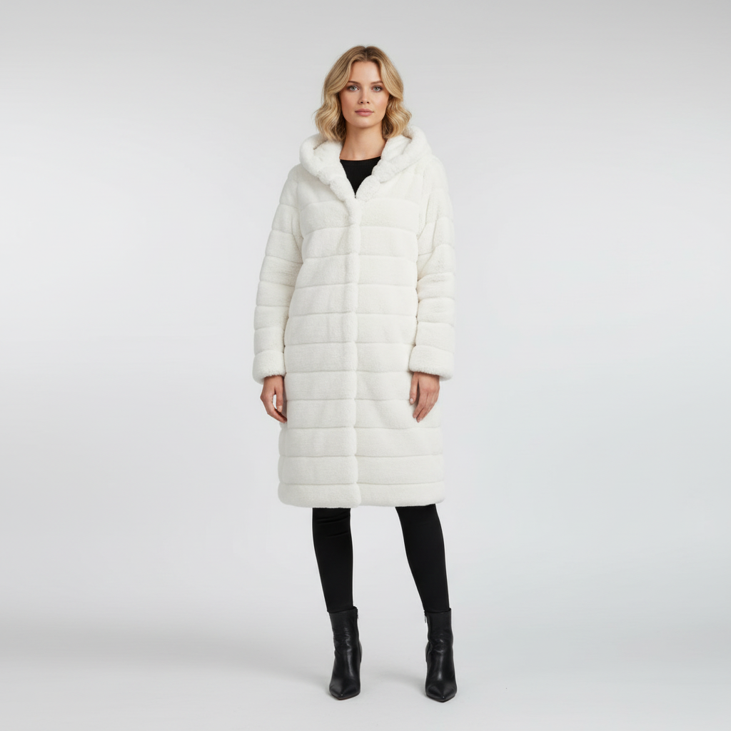Dames Winterjas met Fur – Warme Luxe Jas met Zachte Bontkraag