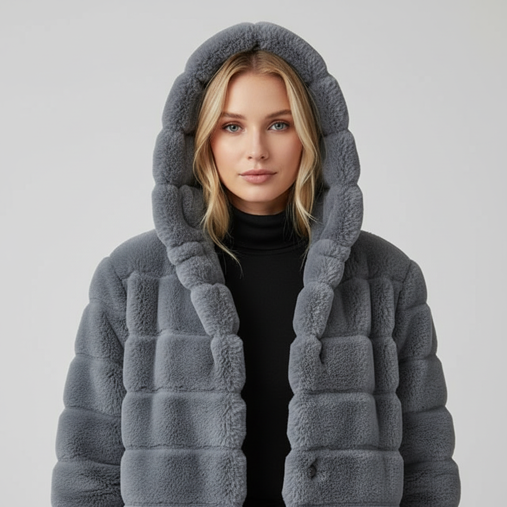 Dames Winterjas met Fur – Warme Luxe Jas met Zachte Bontkraag