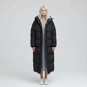 Lange Gewatteerde Jas voor Dames – Warme Winterjas met Comfortabele Isolatie