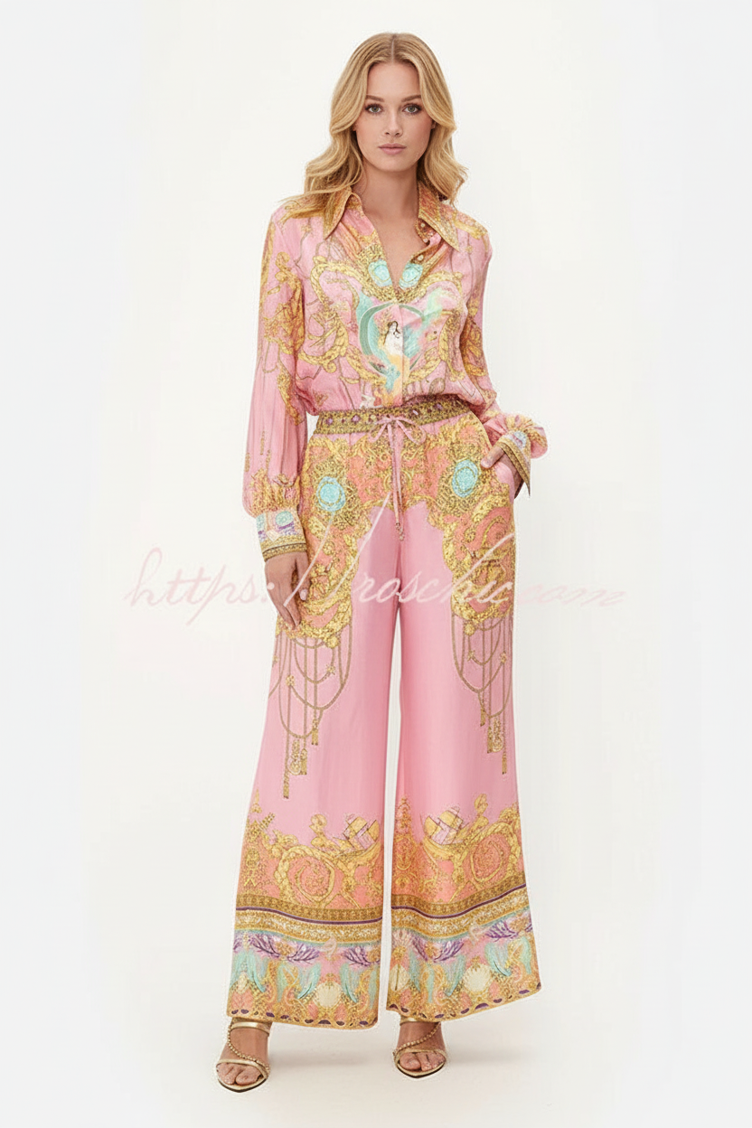 Zijden Loungewear Set voor Dames – Luxe Comfortabele Satijnen Lounge Set