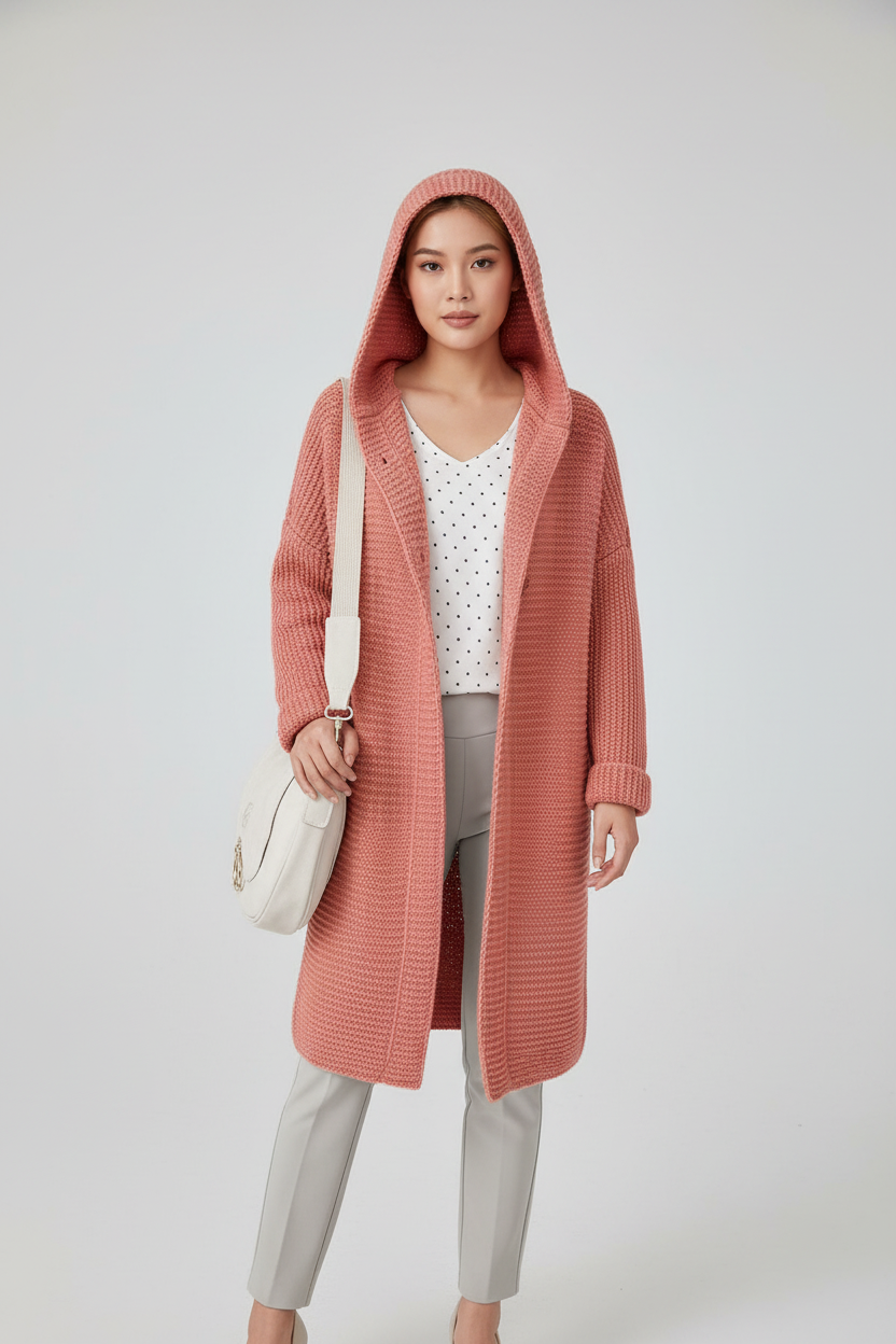 Lang Gebreid Vest voor Dames – Warm Comfortabel Cardigan