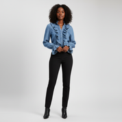 Dames Lichte Stof Blouse met Gedetailleerde Ruches