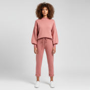 Dames Gebreide Loungewear met Hoge Hals