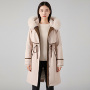 Lange Parka met Bontcapuchon voor Dames – Warme Winterparka