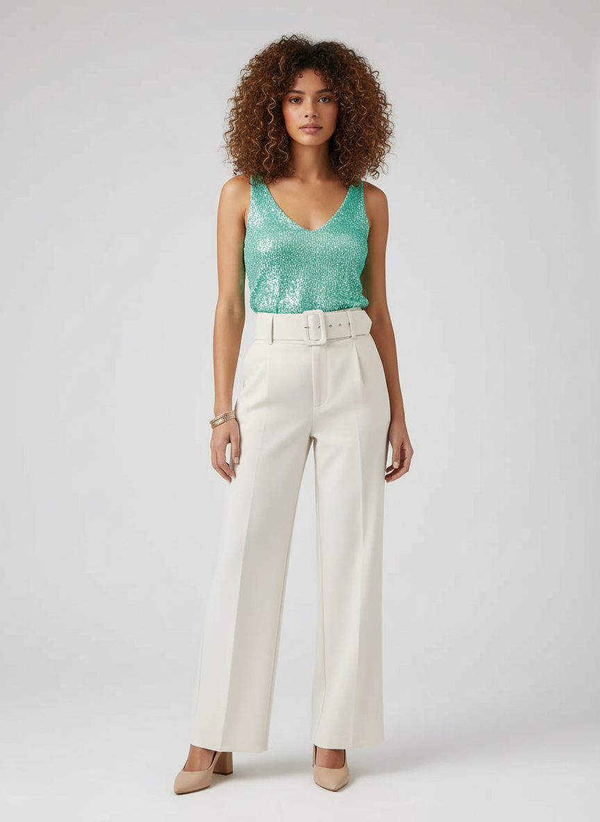 Feestelijke Pailletten Top voor Dames – Glanzende Party Top