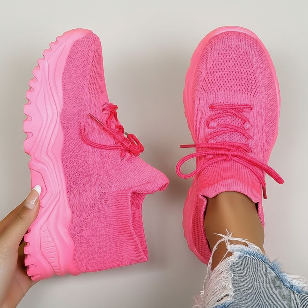 Knit Sneakers voor Dames – Lichtgewicht Ademende Sportsneakers