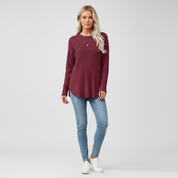 Gebreide Top met Lange Mouwen voor Dames – Zachte Comfortabele Knit