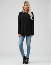 Gebreide Top met Lange Mouwen voor Dames – Zachte Comfortabele Knit