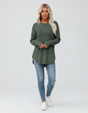 Gebreide Top met Lange Mouwen voor Dames – Zachte Comfortabele Knit