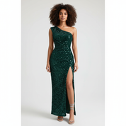 Glitter Avondjurk voor Dames – Elegante Sprankelende Lange Jurk