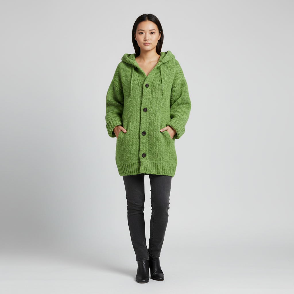 Oversized Gebreid Vest voor Dames – Zacht Warm Lang Vest met Losse Pasvorm