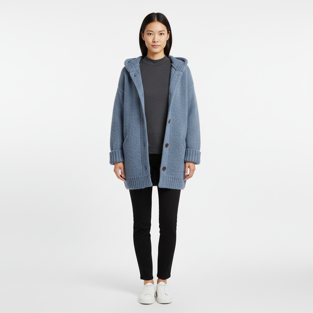 Oversized Gebreid Vest voor Dames – Zacht Warm Lang Vest met Losse Pasvorm