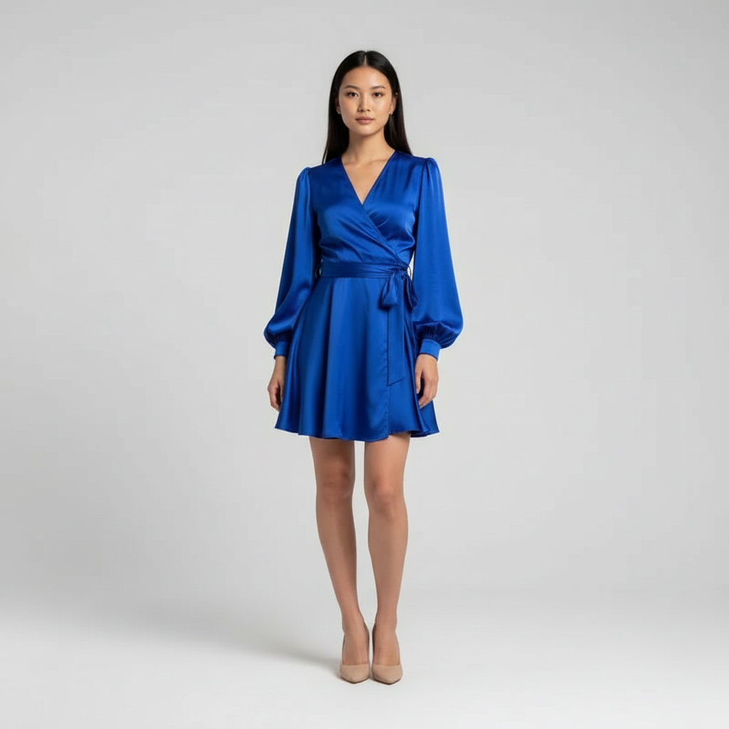 Elegante Satijnen Jurk voor Dames – Luxe Zijdezachte Avondjurk