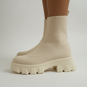 Knit Laarsjes voor Dames – Hippe Gebreide Enkelboots