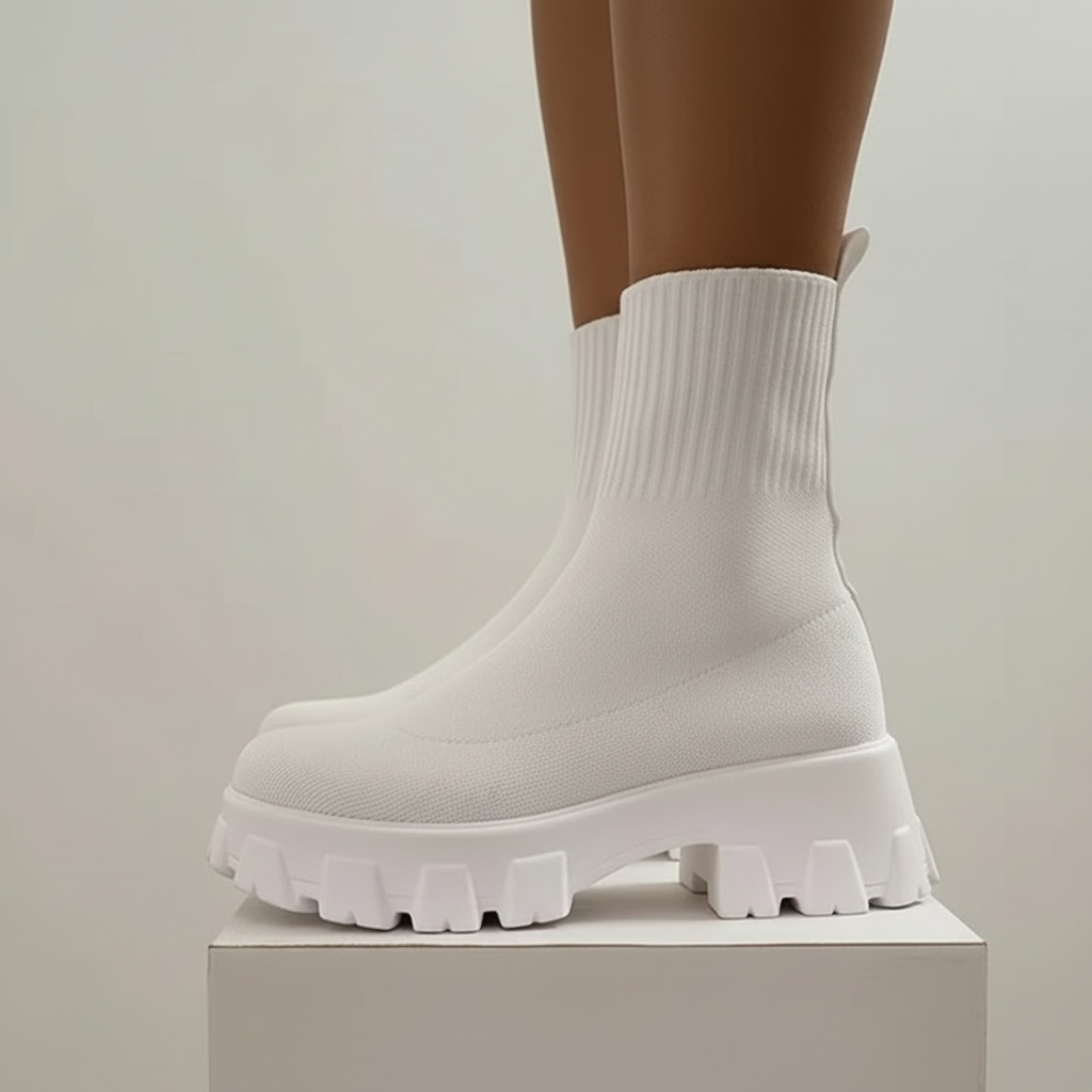 Knit Laarsjes voor Dames – Hippe Gebreide Enkelboots