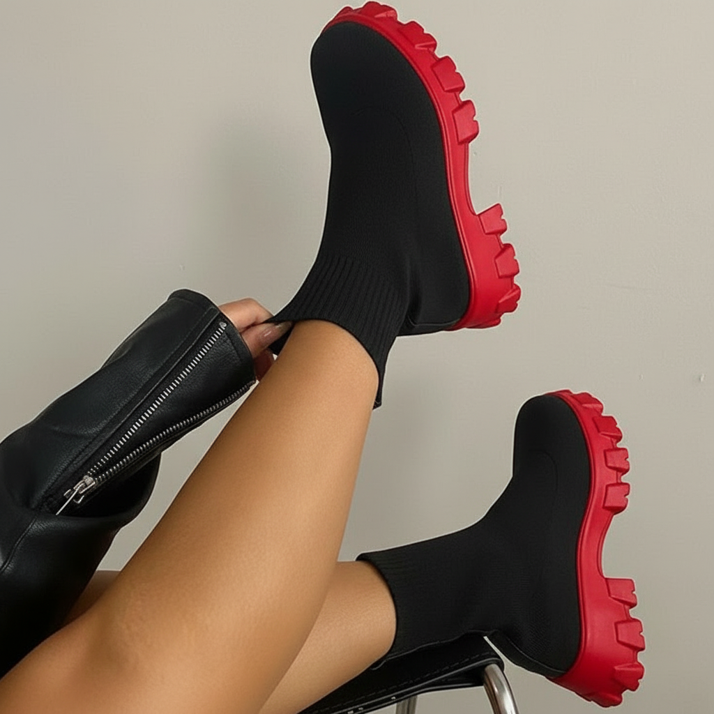 Knit Laarsjes voor Dames – Hippe Gebreide Enkelboots