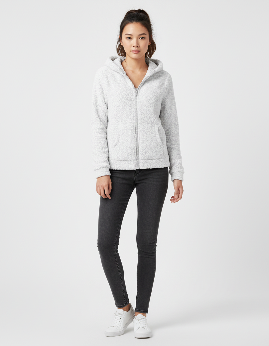 Fleece Hoodie Vest voor Dames – Warme Comfortabele Hoodie