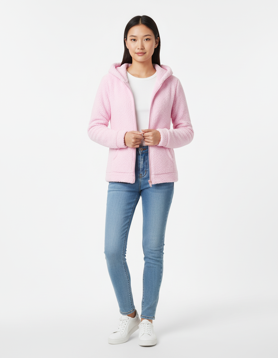 Fleece Hoodie Vest voor Dames – Warme Comfortabele Hoodie