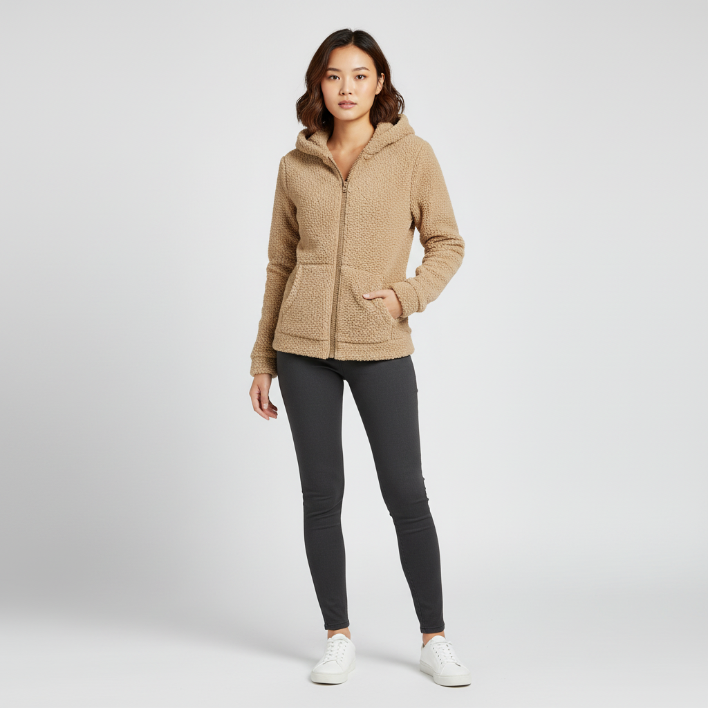 Fleece Hoodie Vest voor Dames – Warme Comfortabele Hoodie