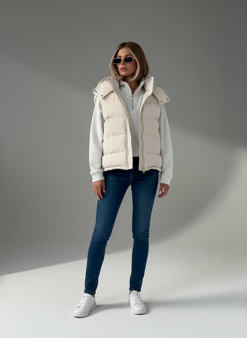 Bodywarmer Dames – Warme en Waterdichte Bodywarmer met Hoge Kraag