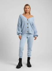 Gebreide Set voor Dames – Comfortabele Zachte Knit Two-Piece Outfit