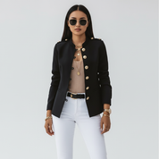 Militair Chic Blazer voor Dames – Stijlvolle Getailleerde Blazer