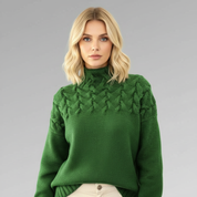 Kabeltrui voor Dames – Warme Klassieke Gebreide Trui met Tijdloze Kabelstructuur