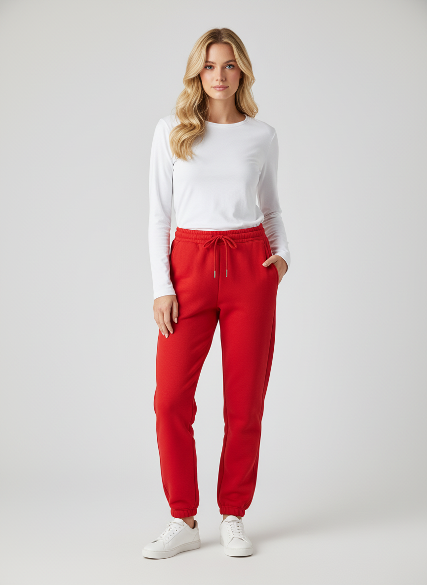 Relaxte Joggingbroek voor Dames met Fleece Voering