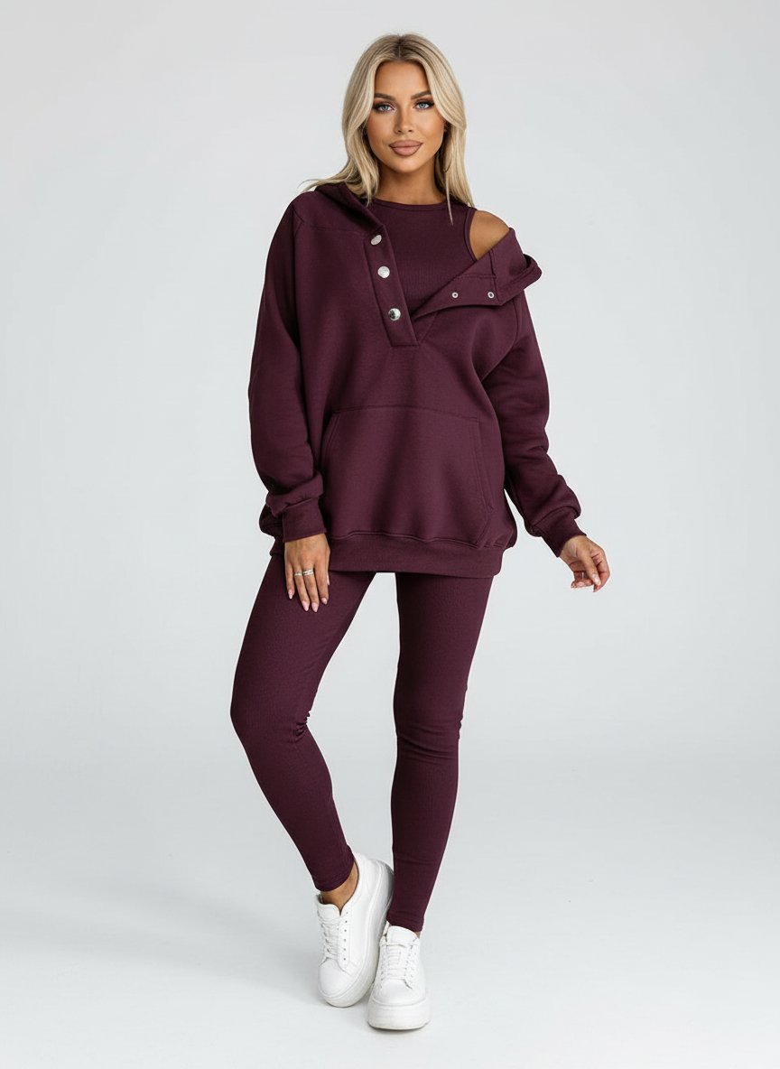 Loungewear Set voor Dames – Comfortabele Zachte Thuisset